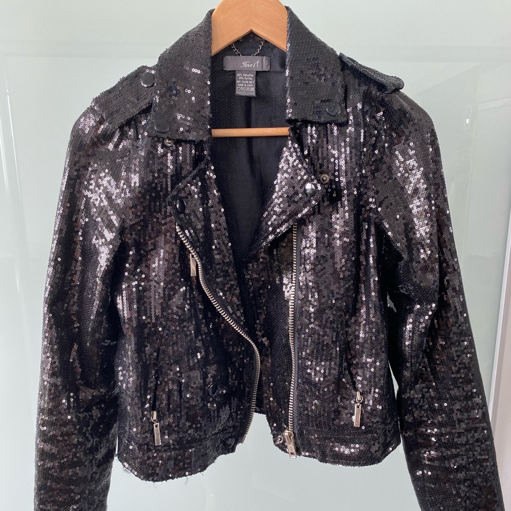 Fea sequin Moto jacket